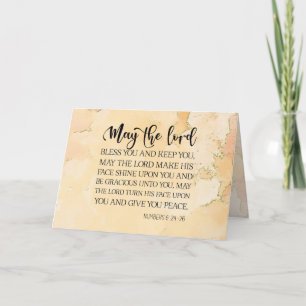 Nummer 6:24-26 Herren Bless You Bible Verse Anteckningskort