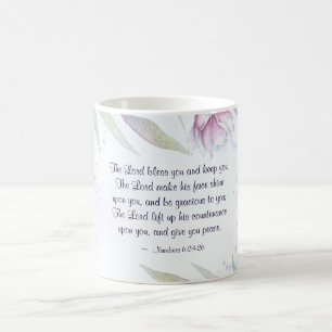 Nummer 6:24-26 Herren Bless You, Bible Verse Kaffemugg