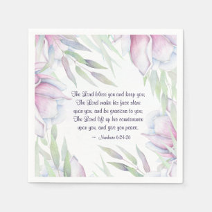 Nummer 6:24-26 Herren Bless You, Bible Verse Pappersservett