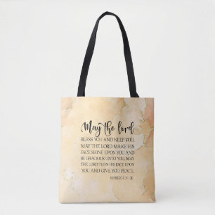 Nummer 6:24-26 Herren Bless You Bible Verse Tygkasse