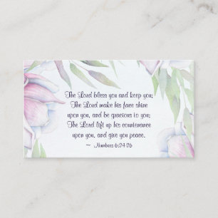 Nummer 6:24-26 Herren Bless You, Bible Verse Visitkort