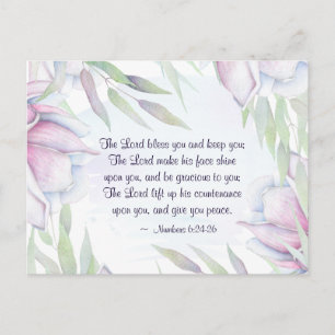 Nummer 6:24-26 Herren Bless You, Bible Verse Vykort