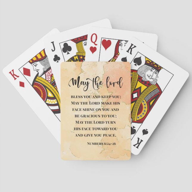 Nummer 6:24-26 Herren Bless You och Behålla You Casinokort (Baksidan)
