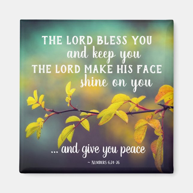 Nummer 6:24-26 Herren Bless You och Behålla You Magnet (Framsidan)