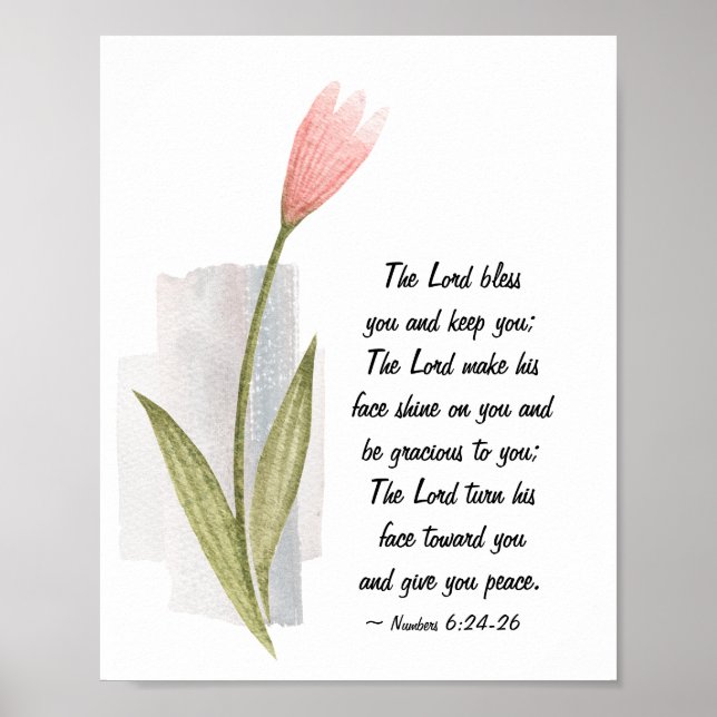 Nummer 6:24-26 Herren Bless You och Behålla You Poster (Framsidan)