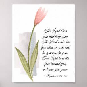 Nummer 6:24-26 Herren Bless You och Behålla You Poster