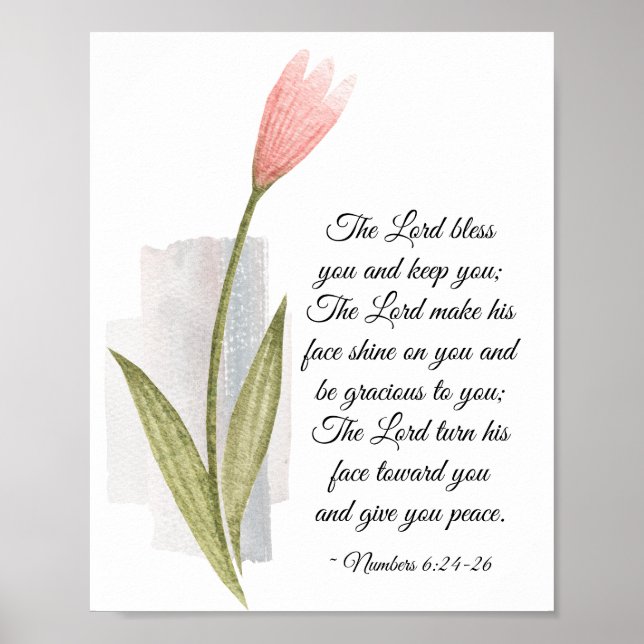 Nummer 6:24-26 Herren Bless You och Behålla You Poster (Framsidan)