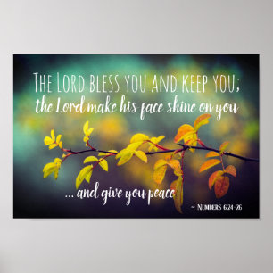 Nummer 6:24-26 Herren Bless You och Behålla You Poster