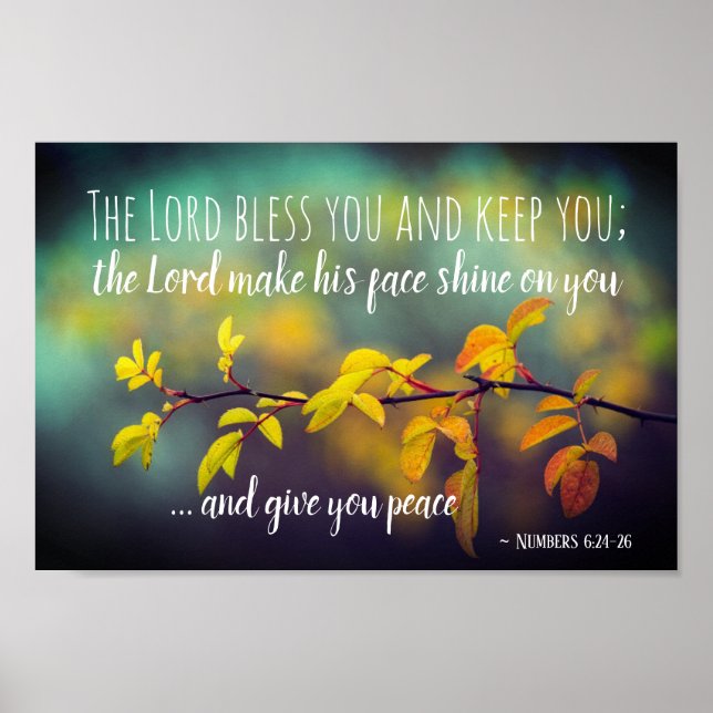 Nummer 6:24-26 Herren Bless You och Behålla You Poster (Framsidan)