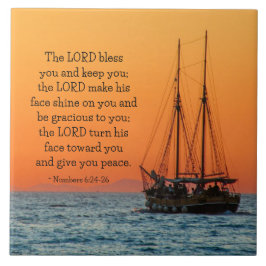 Nummer 6 24-26 Herren välsignar dig och behållan d Kakelplatta