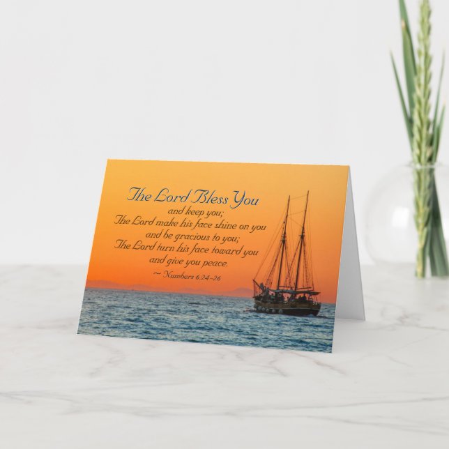 Nummer 6 24-26 Herren välsignar dig och behållan d Kort (Framsida)