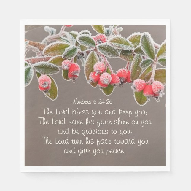 Nummer 6 24-26 Herren välsignar dig och behållan d Pappersservett (Framsidan)
