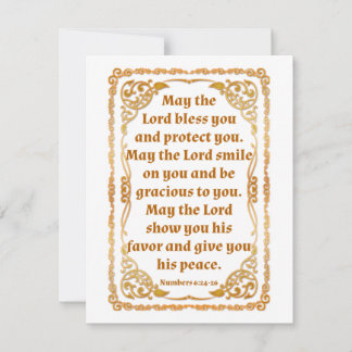 Nummer 6:24-26-kort anteckningskort