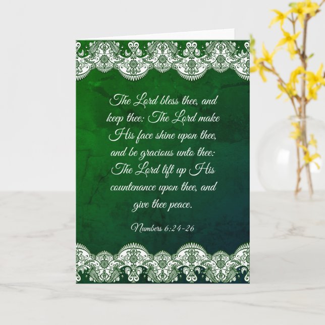 Nummer 6:24-26-kort kort (Gul blomma)