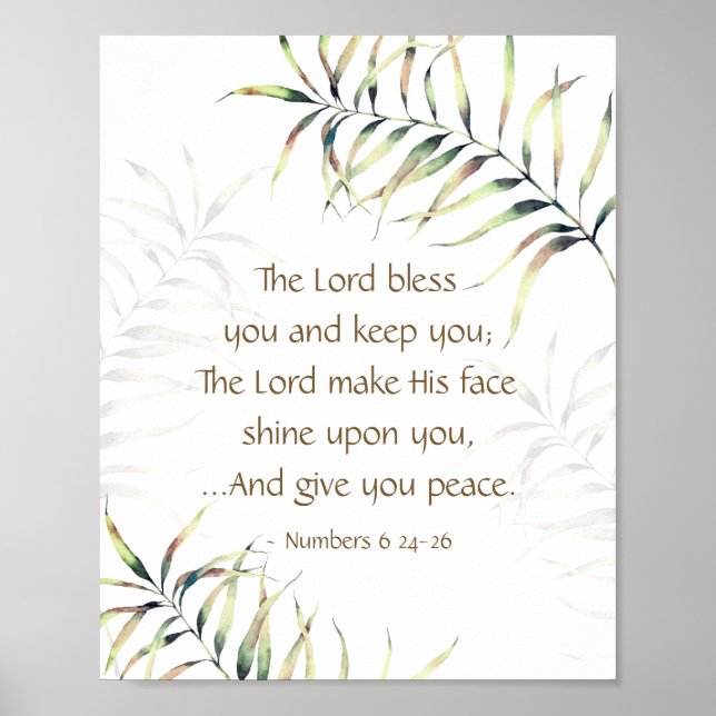 Nummer 6 24-26 Lord Bless You Tropical Handflatan Poster (Framsidan)