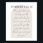 Nummer 6:24-26 Minimal Boho Beige Arch-skript Poster<br><div class="desc">Herren välsignar dig och behållan dig...  och var vänlig mot dig...  6:24-26 Minimal Boho Beige Arch-skript</div>