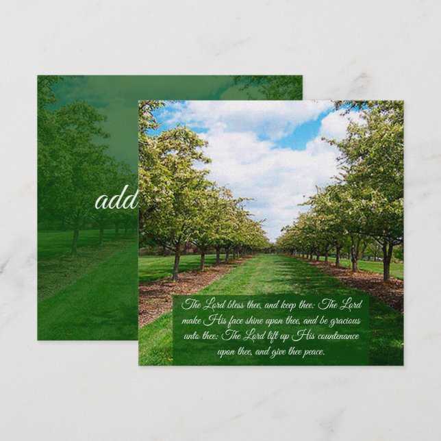 Nummer 6:24-26, platta kort (Fram/baksida)