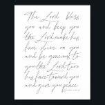 Nummer 6:24-26 Skript Poster<br><div class="desc">Herren välsignar dig och behållan att Herren får ansikte att skina på dig...  6:24-26 skript</div>