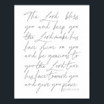 Nummer 6:24-26 Skript Poster<br><div class="desc">Herren välsignar dig och behållan att Herren får ansikte att skina på dig...  6:24-26 skript</div>