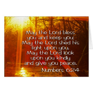 NUMMER 6:24 BIBLE VERSE - MAJ LORD BLESS DIN HÄLSNINGSKORT
