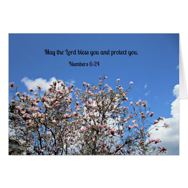 Nummer 6:24 maj Gud välsigne dig... OBS Kort (Framsidan Horizontal)
