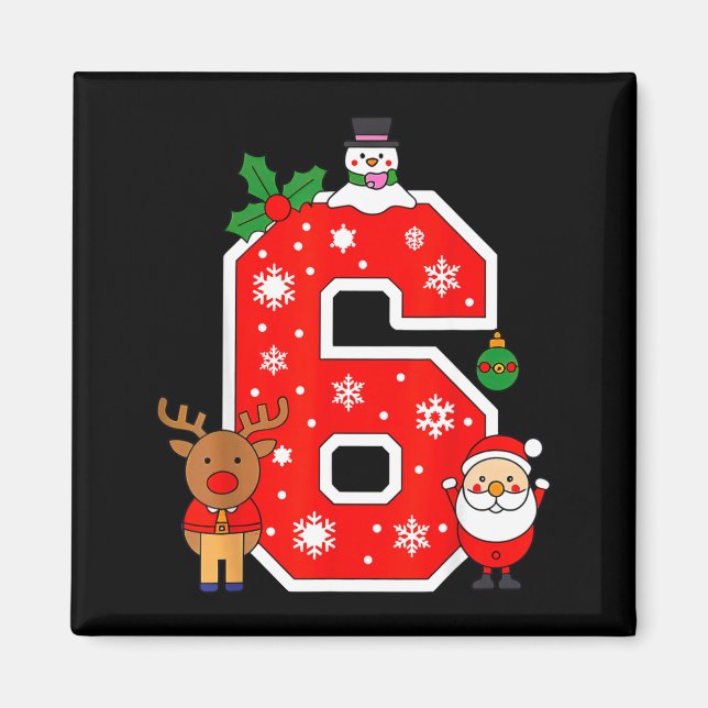 Nummer 6 67 Meme Parpyjamas julmatchande Magnet (Framsidan)