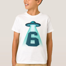 Nummer 6 Bortförande UFO Alien Themme 6 år gamla b T Shirt