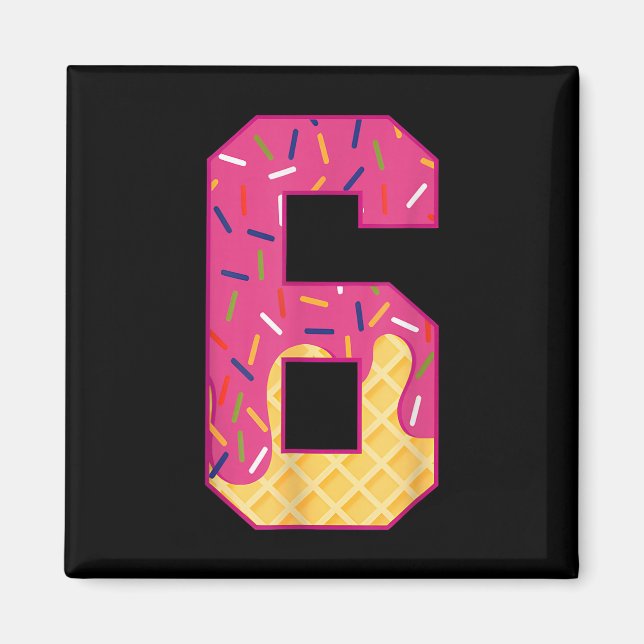 Nummer 6 Glassdråpe 67 Meme Par Halloween C Magnet (Framsidan)
