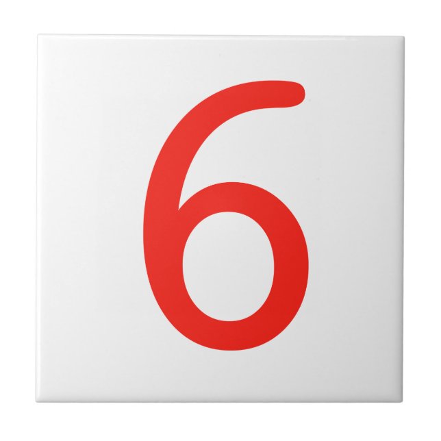 Nummer 6 kakelplatta (Framsidan)