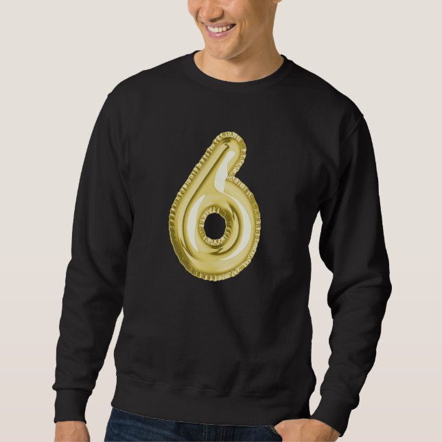 Nummer 6 lång ärmad tröja (Framsida)