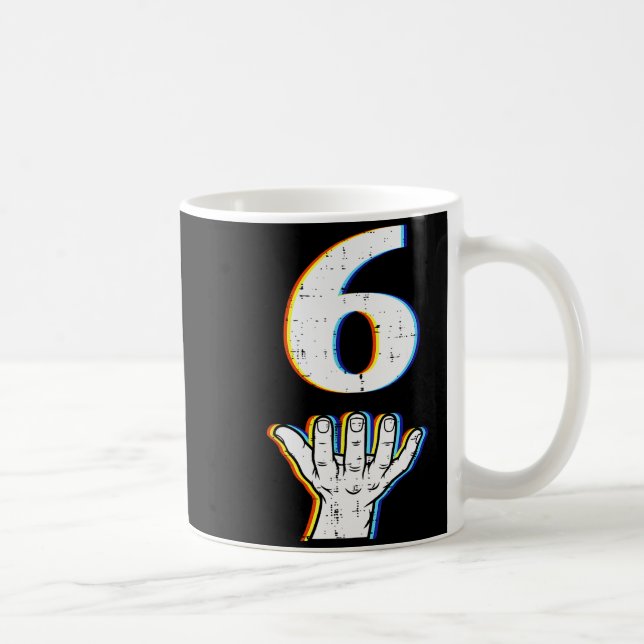 Nummer 6 Matchande 67 Meme Halloween Kostym Män Kv Kaffemugg (Höger)