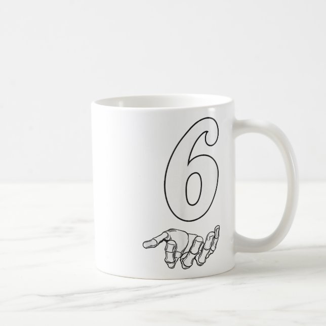 Nummer 6 Matchande 67 Meme Halloween-kostym Män Kv Kaffemugg (Höger)