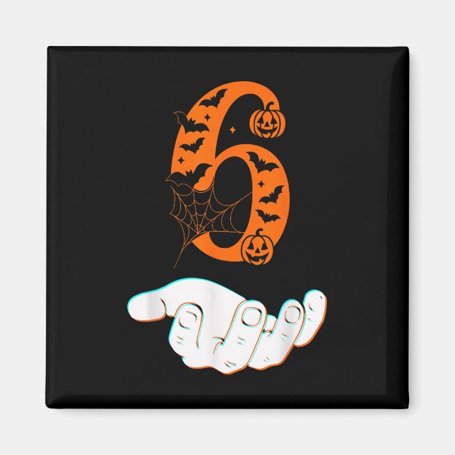 Nummer 6 Matchande 67 Meme Halloween Kostym Män Kv Magnet (Framsidan)