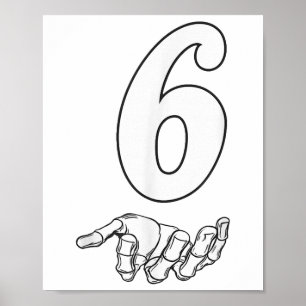 Nummer 6 Matchande 67 Meme Halloween Kostym Män Kv Poster