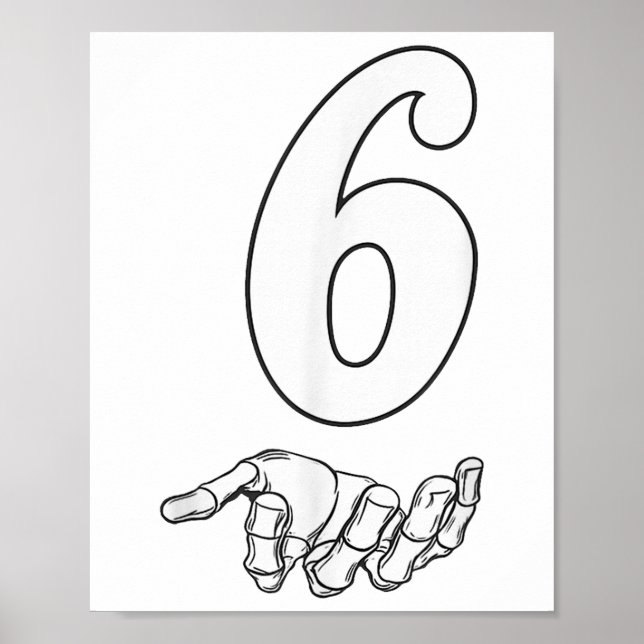 Nummer 6 Matchande 67 Meme Halloween Kostym Män Kv Poster (Framsidan)