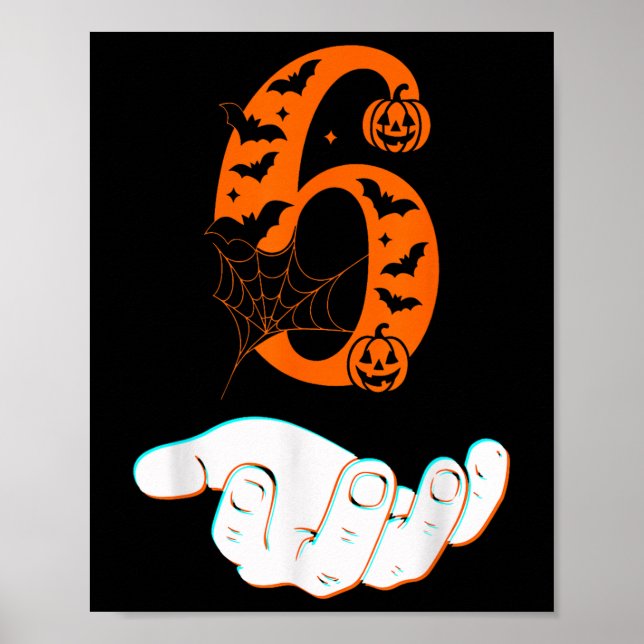 Nummer 6 Matchande 67 Meme Halloween Kostym Män Kv Poster (Framsidan)