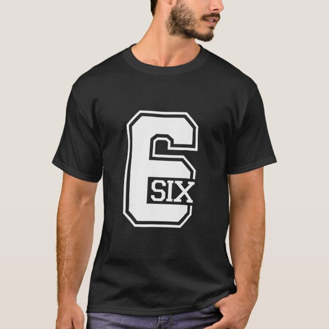 Nummer 6 Matchande 67 Meme Halloween-kostym Män Kv T Shirt (Framsida)
