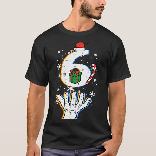 Nummer 6 Matchande 67 Meme Jul 6 7 Xmas Män W T Shirt (Framsida)