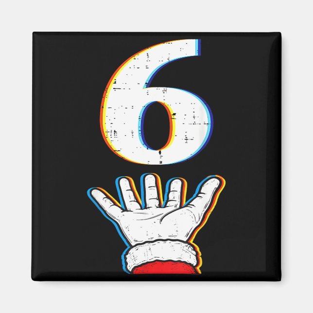 Nummer 6 Matchande 67 Meme Jul Pyjamas Män Kvinnor Magnet (Framsidan)