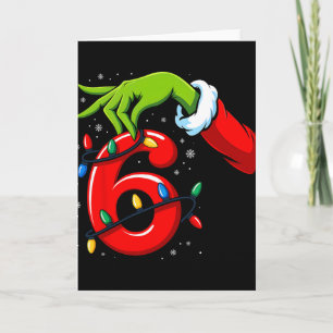 Nummer 6 Matchande 67 Meme Jul Tomte Hand Pojkar  Kort