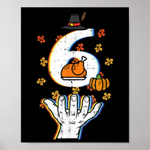 Nummer 6 Matchande 67 Meme Thanksgiving 6 7 Män Kv Poster