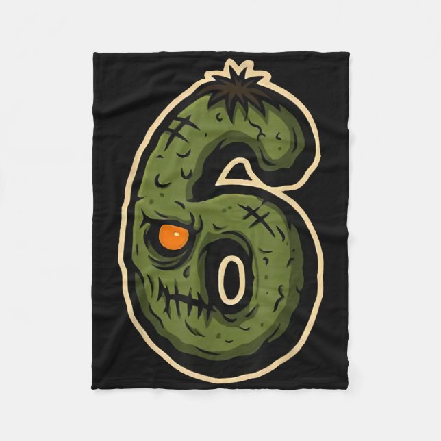 Nummer 6 Monster 67 Meme Matchande Par Halloween Fleecefilt (Framsidan)