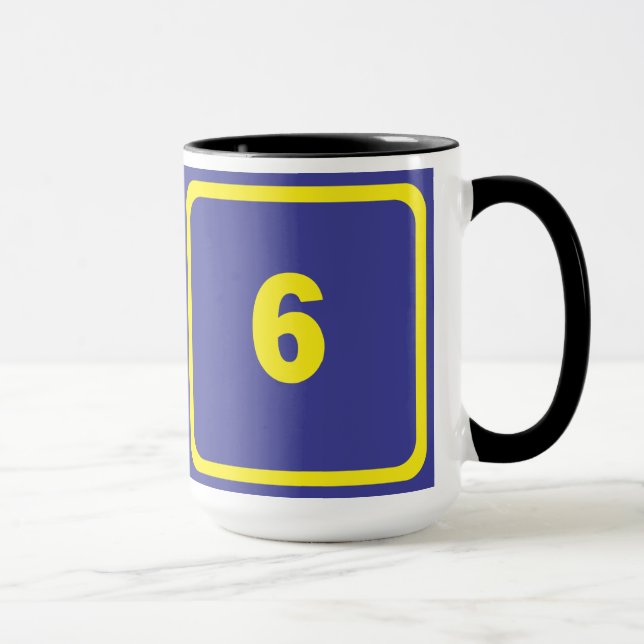 Nummer 6 mugg (Höger)