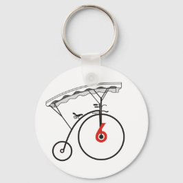 Nummer 6 - nyckelkedja för brickor nyckelring