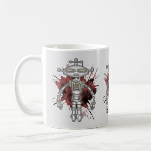 Nummer 6 Scifi-robot Kaffemugg