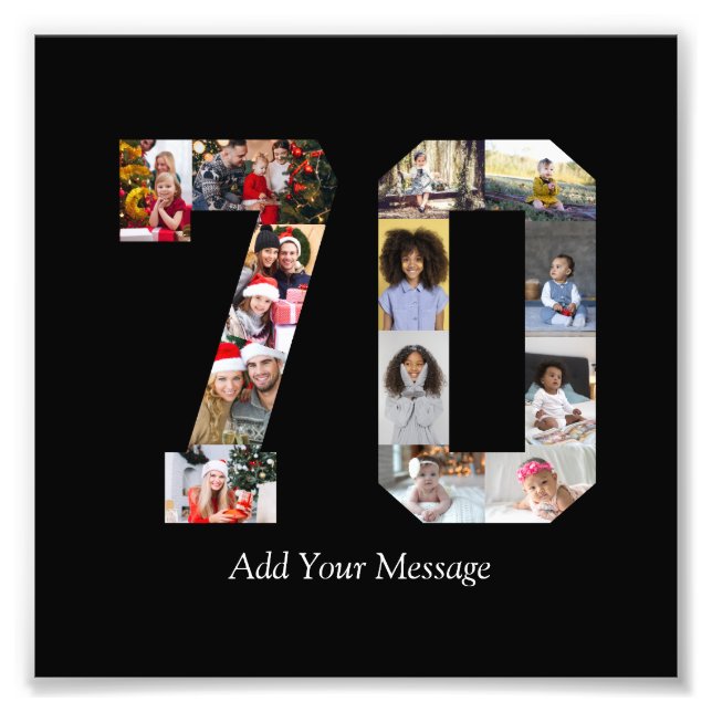 Nummer 70 Fotocollage Fototryck (Framsidan)