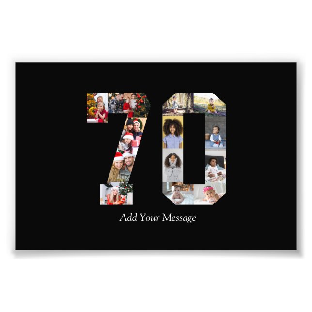 Nummer 70 Fotocollage Fototryck (Framsidan)