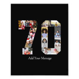 Nummer 70 Fotocollage Fototryck