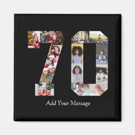 Nummer 70 Fotokollage Magnet