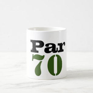 Nummer 70 par golf-kurs för 70-årsdagen kaffemugg